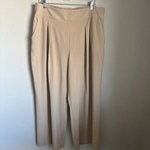 Nine West Dress Pants Beige Size Xl Wide Leg